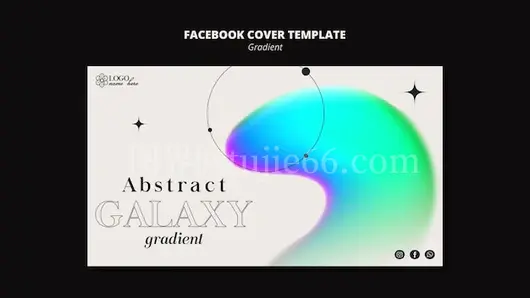 渐变形状Facebook封面模板设计解析
