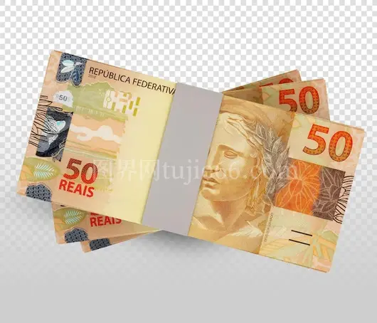 巴西50雷亚尔3D真实货币图