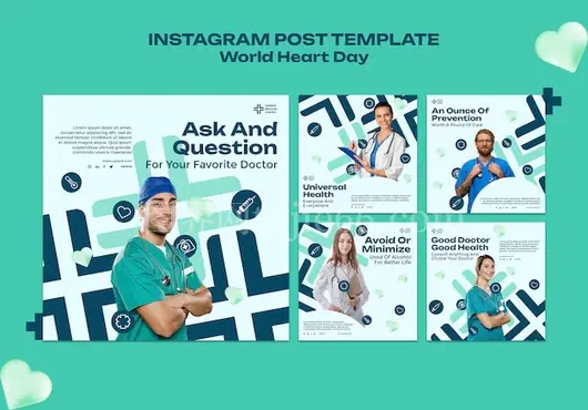 世界心日Instagram平面设计帖精选