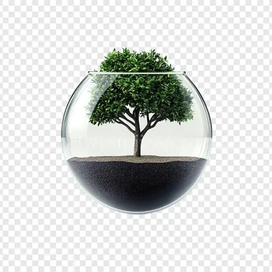 绿植玻璃碗室内花园景致