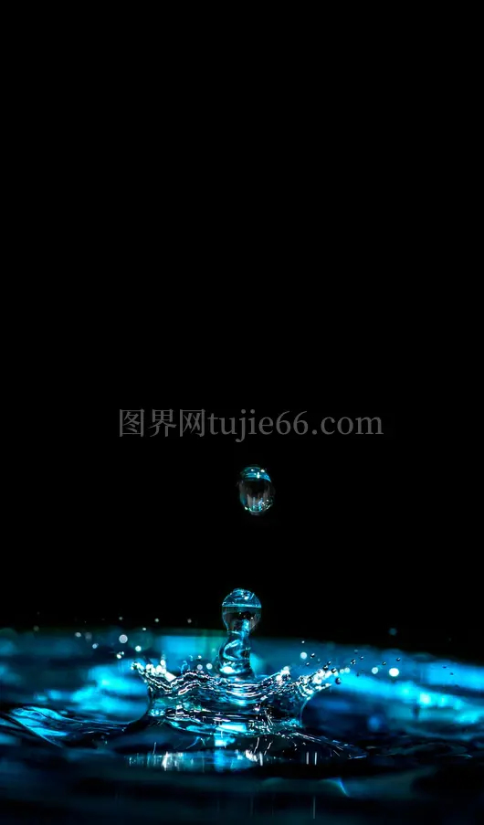水滴特写呈现视觉艺术之美