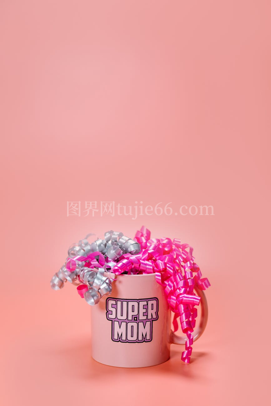 粉色背景节日妈妈杯母亲节礼