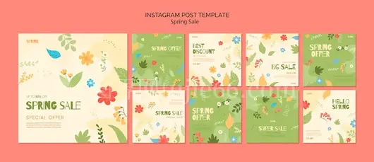 春季促销花饰Instagram集锦