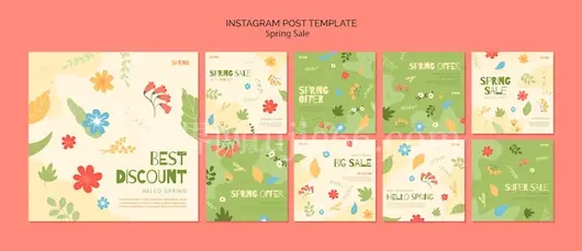 春季花卉促销Instagram集锦