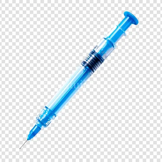蓝色注射器健康护理疫苗注射治疗