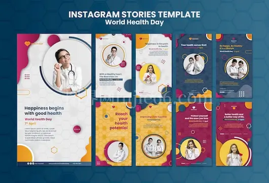 世界卫生日Instagram故事模板设计