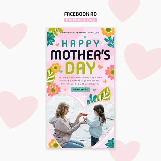 母亲节Facebook庆祝模板
