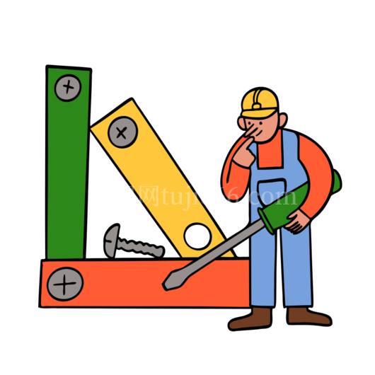 男性维修建筑施工场景