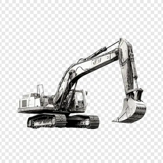 挖掘机建筑工地重型机械挖掘作业