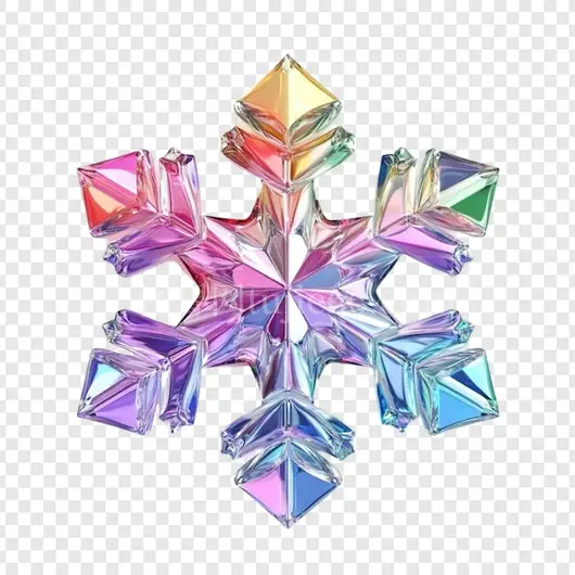 冰晶雪花节日璀璨