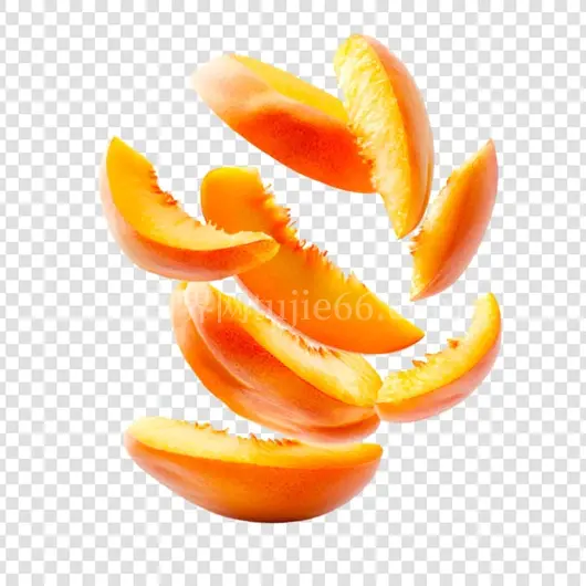夏日美味桃片飘落
