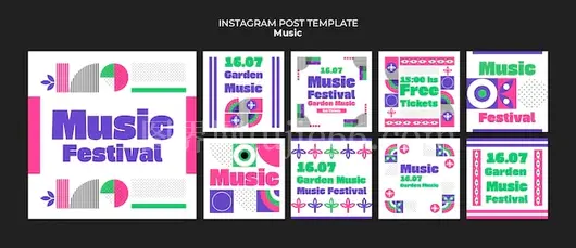 音乐扁平化设计模板全新呈现