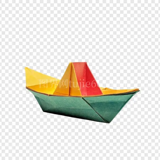 彩色折纸纸船玩具手工制作多色可选