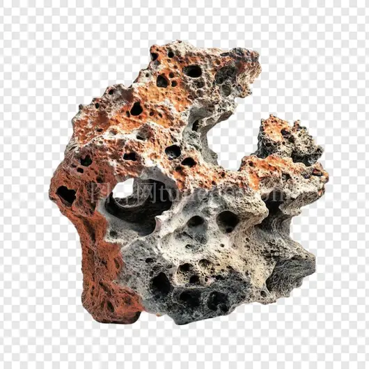 多孔岩石地质纹理近距离研究