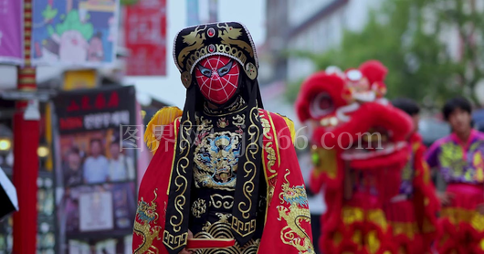 中国街头节日游行盛况