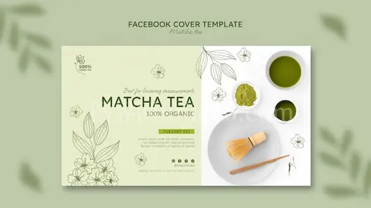 抹茶茶Facebook封面模板设计