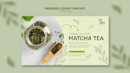 抹茶茶Facebook封面模板设计