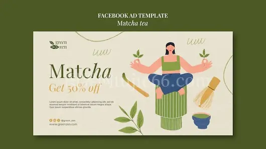 抹茶茶Facebook模板设计精选