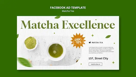 抹茶茶Facebook模板设计展示