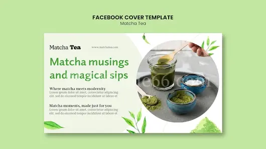 抹茶茶Facebook封面模板设计