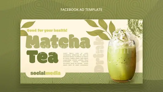 抹茶茶Facebook模板设计