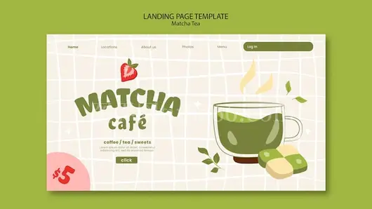 抹茶茶模板创新设计展示