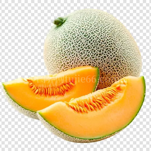 多汁哈密瓜切片夏日清爽水果