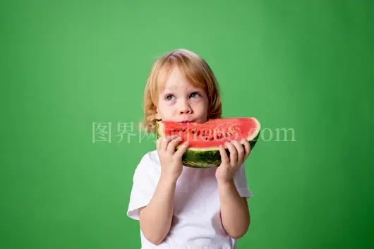 可爱童享绿意西瓜童趣