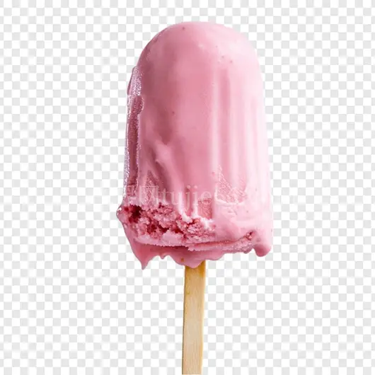 草莓冰淇淋冰棍夏日清凉美食