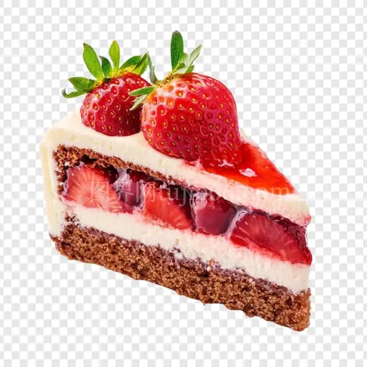美味草莓蛋糕切片甜品佳品