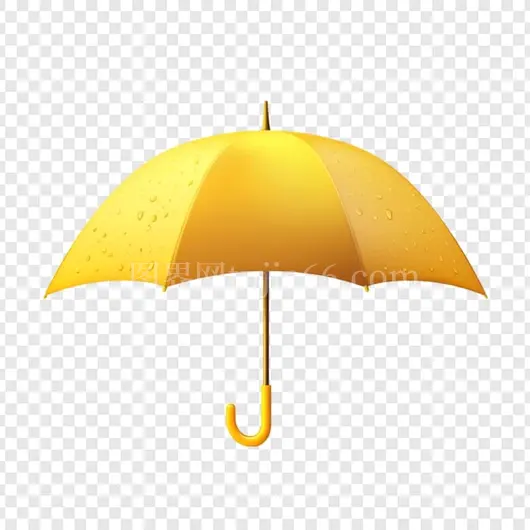 黄色雨伞雨水防护配件