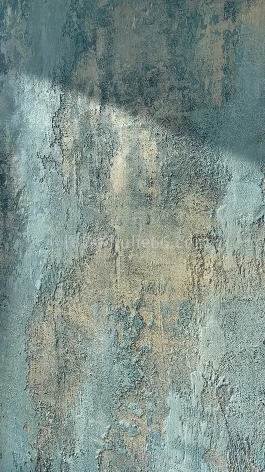 蓝白棕三色抽象画作