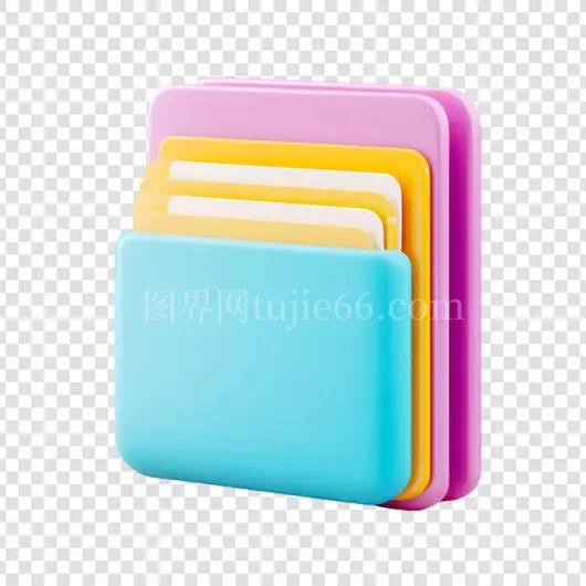 多彩数字文件夹生动图标设计