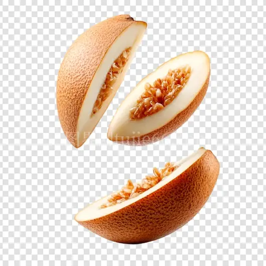 蜜瓜片坠落夏日美味水果