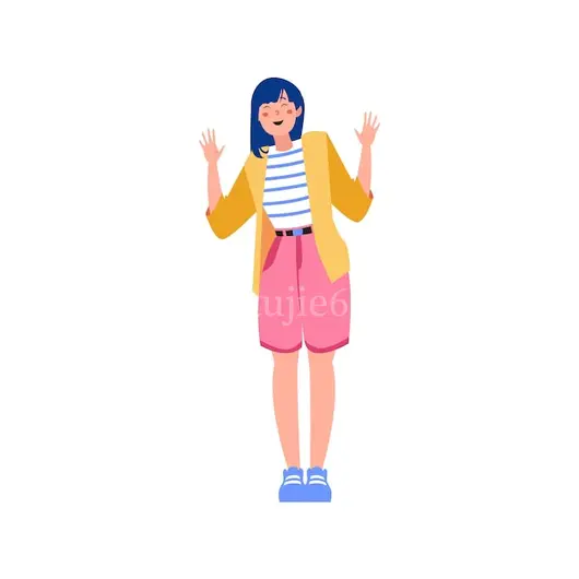 卡通风格年轻女孩插画作品展示