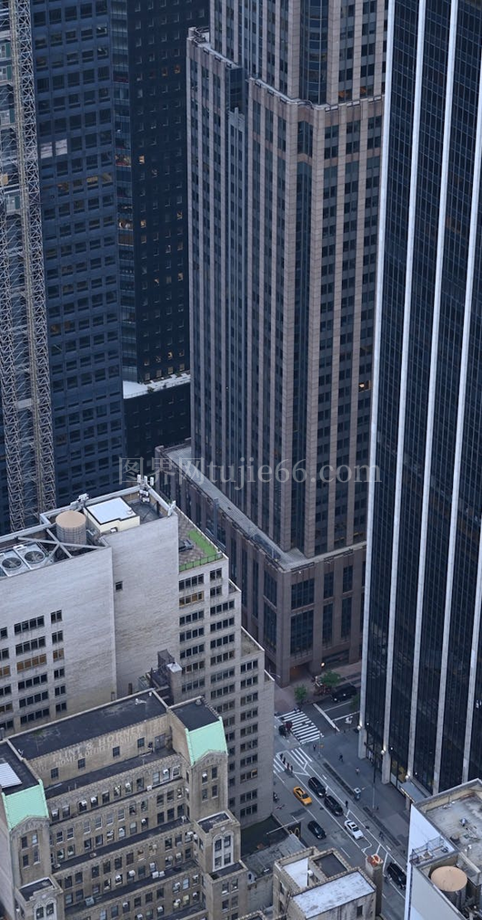 曼哈顿街头顶部瞰景