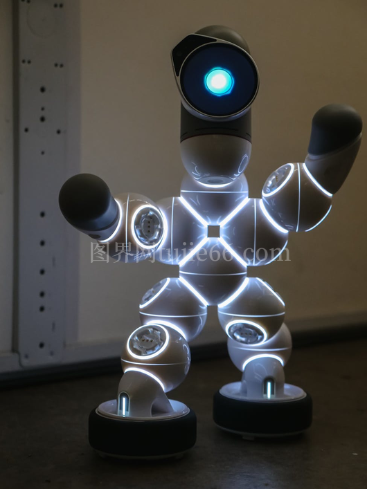 未来人形机器人关节照明展示高科技