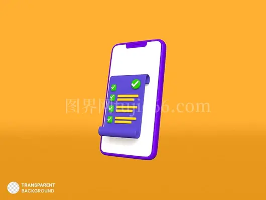 办公室文件审批图标3D渲染插画