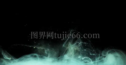 绿色白色烟雾插画呈现