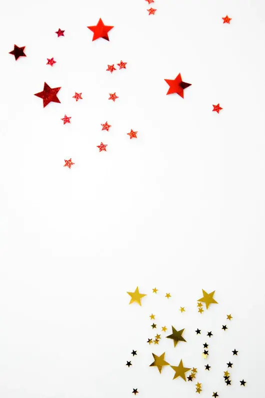 红黄星星插画艺术作品