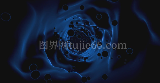 神秘蓝色漩涡漂浮球体奇观