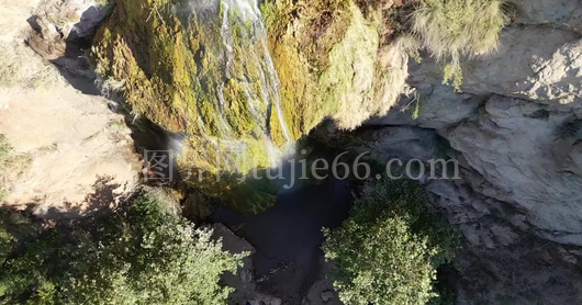 马里布Escondido瀑布航拍风景