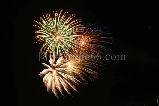 烟花绚烂夜空色彩夺目