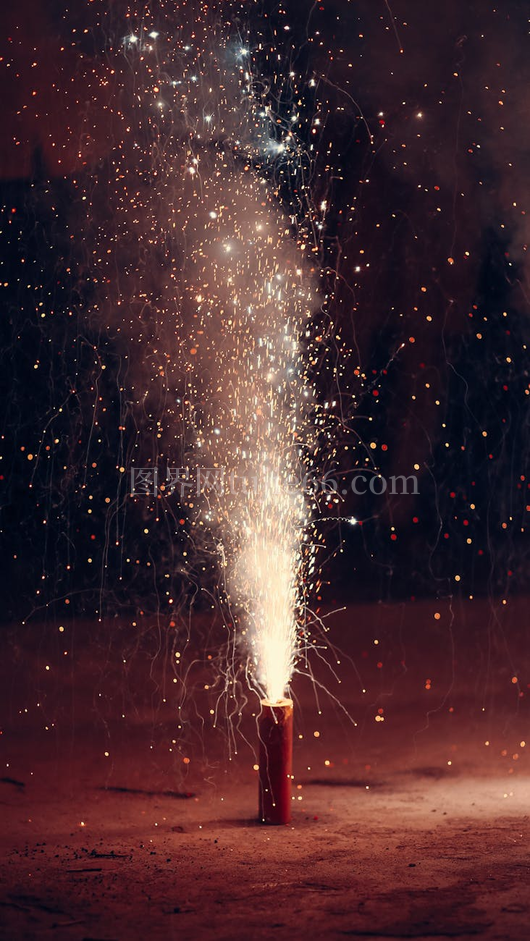 烟花夜空庆祝伊斯兰堡