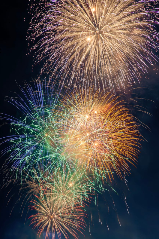 夜空烟花庆祝盛宴