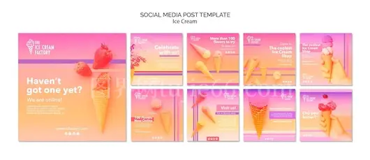 冰淇淋Instagram图片模板分享