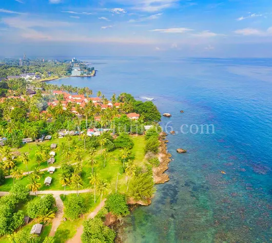 印度尼西亚巴淡海岸线空中美景