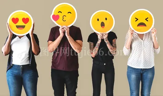 多彩人群表情符号映像
