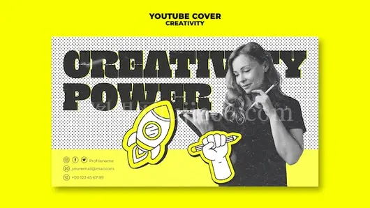 扁平设计创意YouTube封面图解