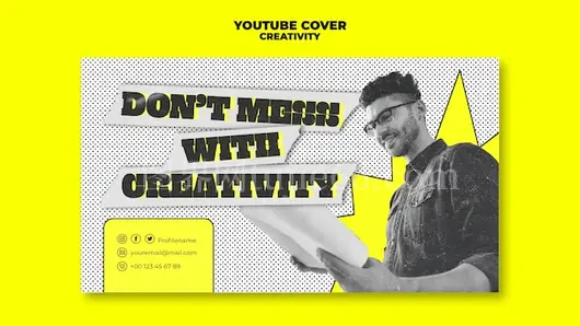 扁平创意YouTube封面设计理念
